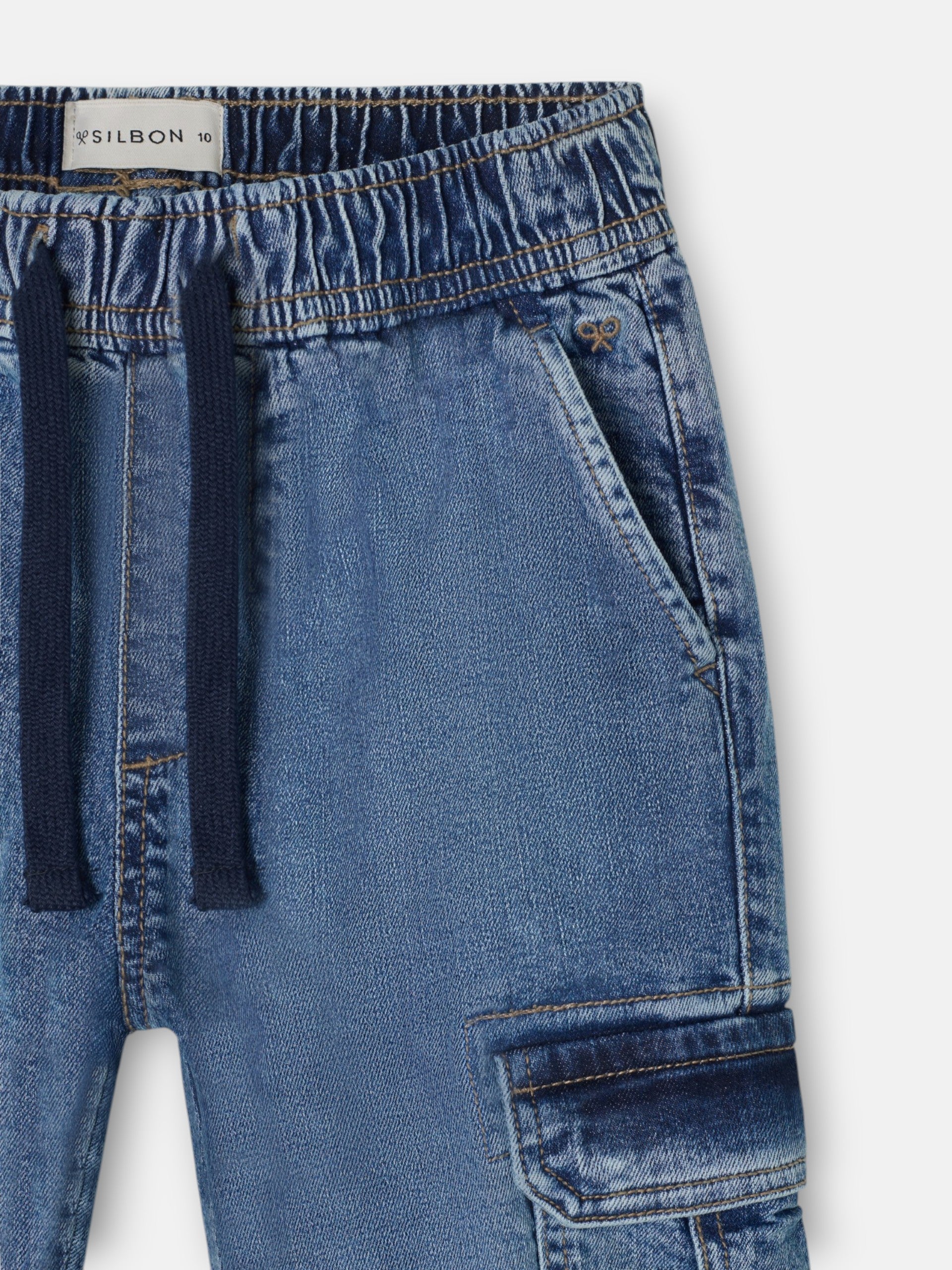 Pantalon sport kids jogger denim azul