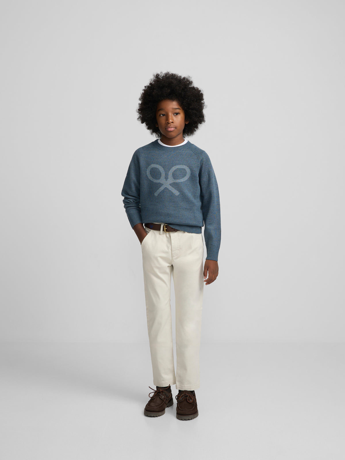 Kids stone chino sport trousers