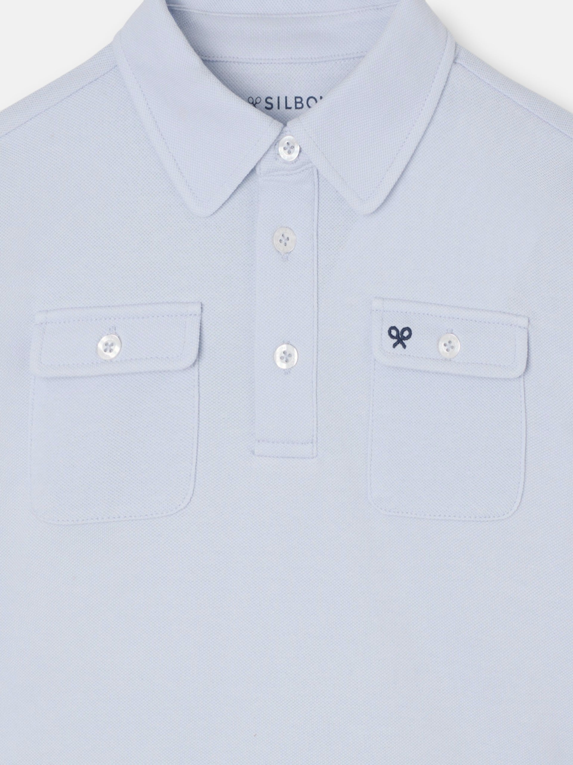 Polo kids bolsillos azul
