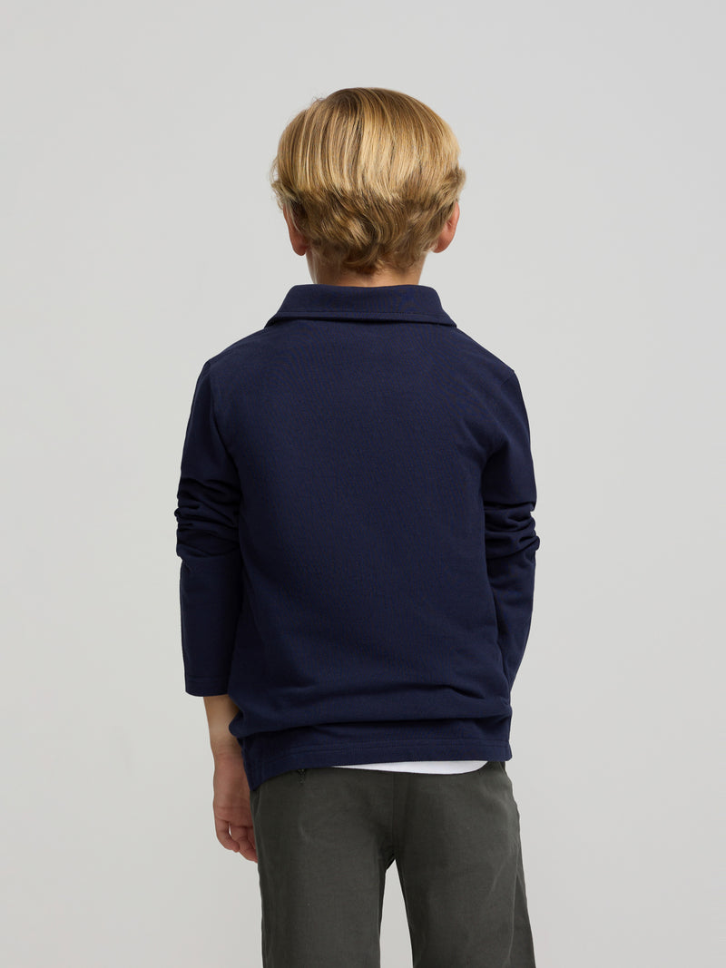 Polo kids parches azul marino