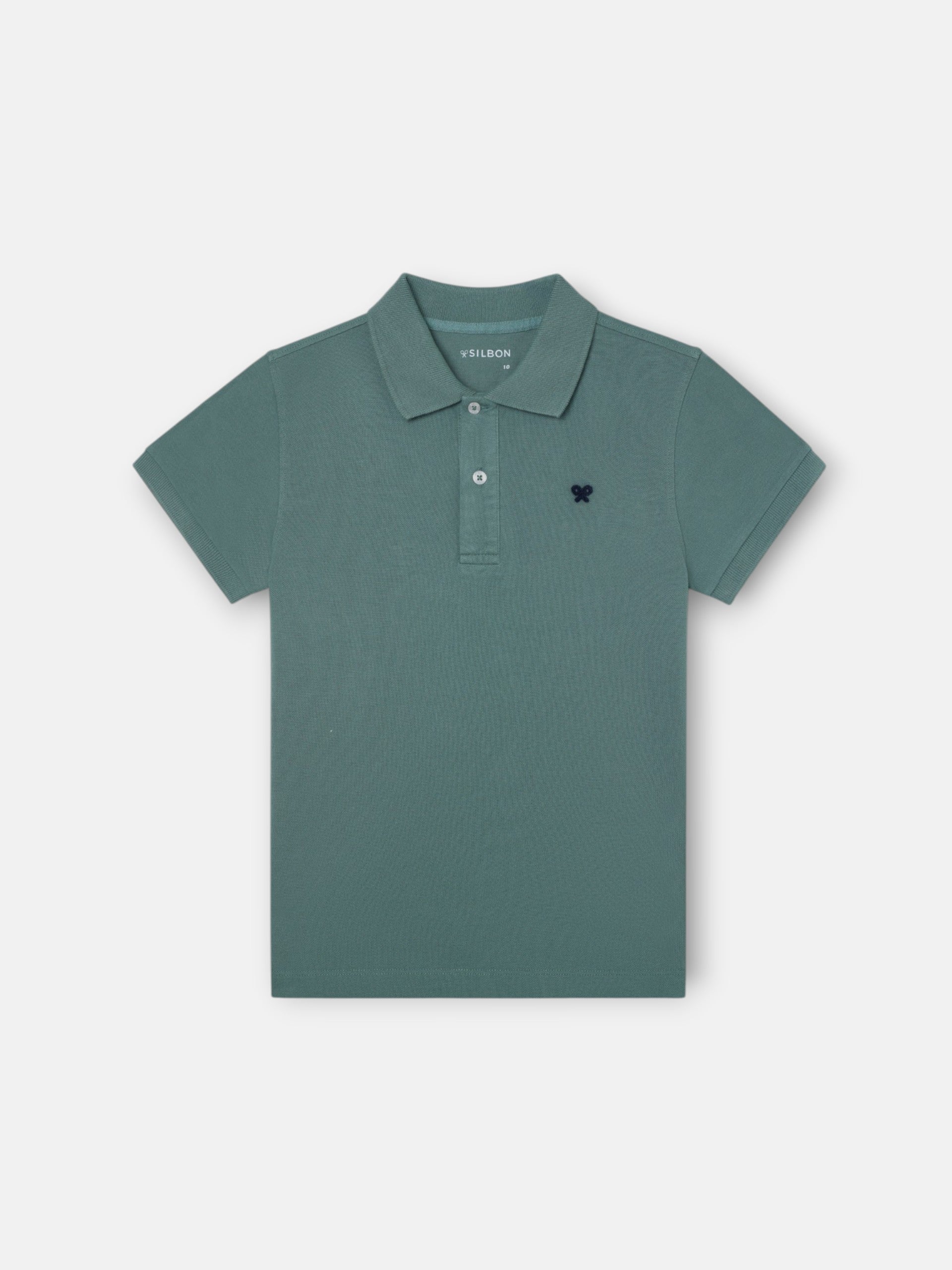 Polo kids raqueta verde oscuro