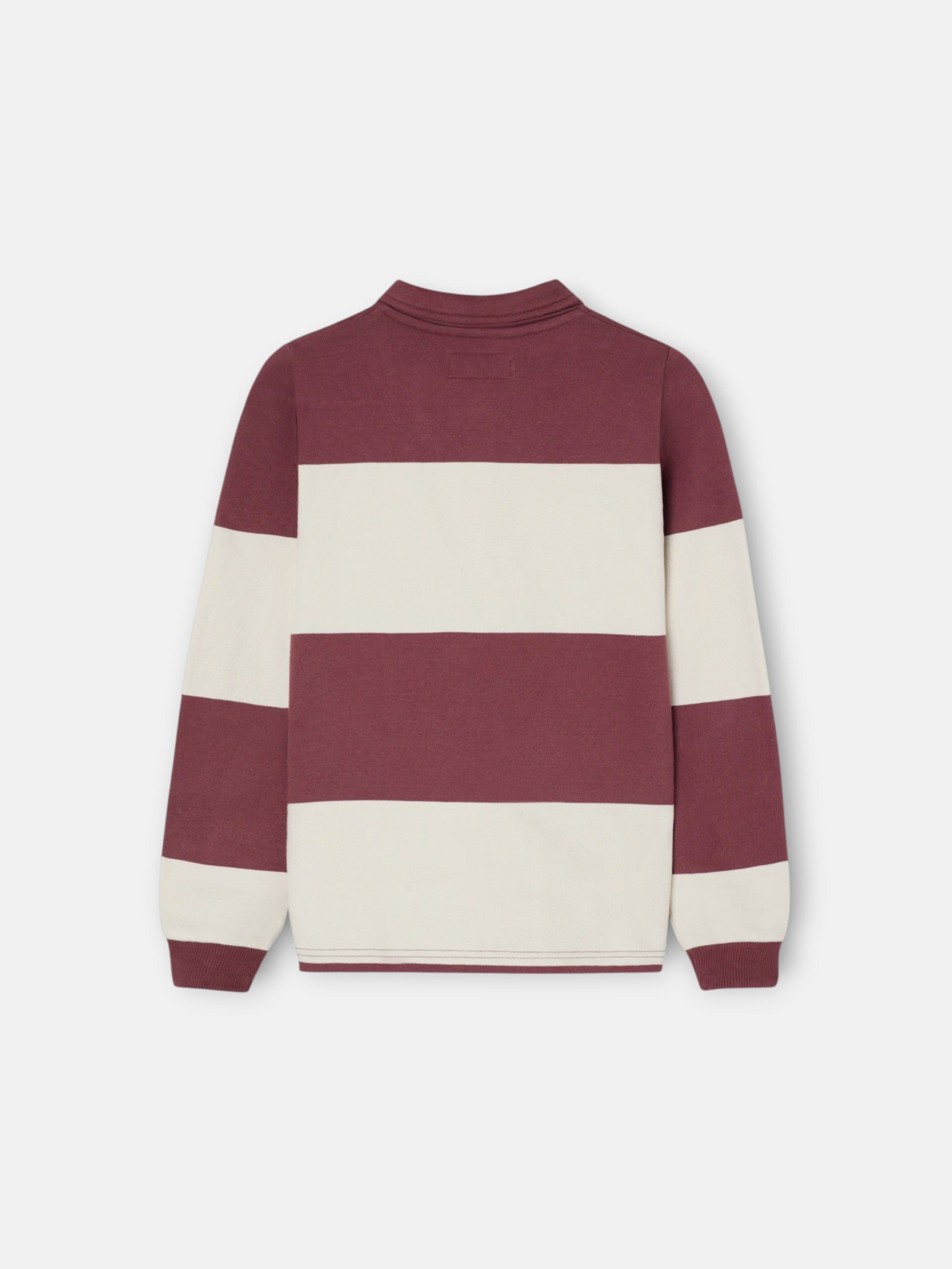 Sweat-shirt enfant col polo rayé smile bordeaux