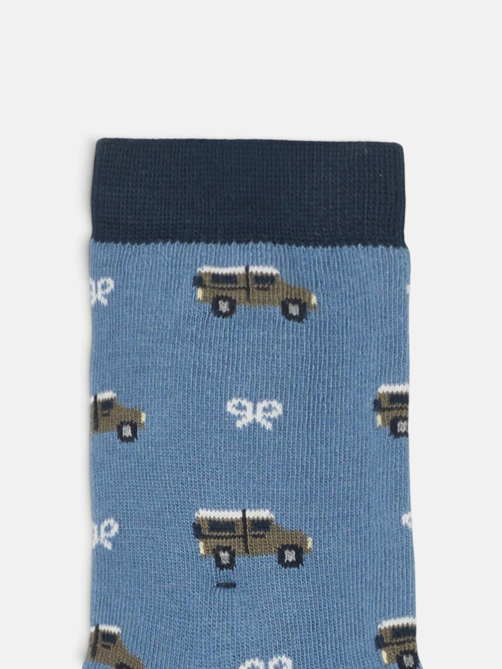 Kids socks blue indigo car