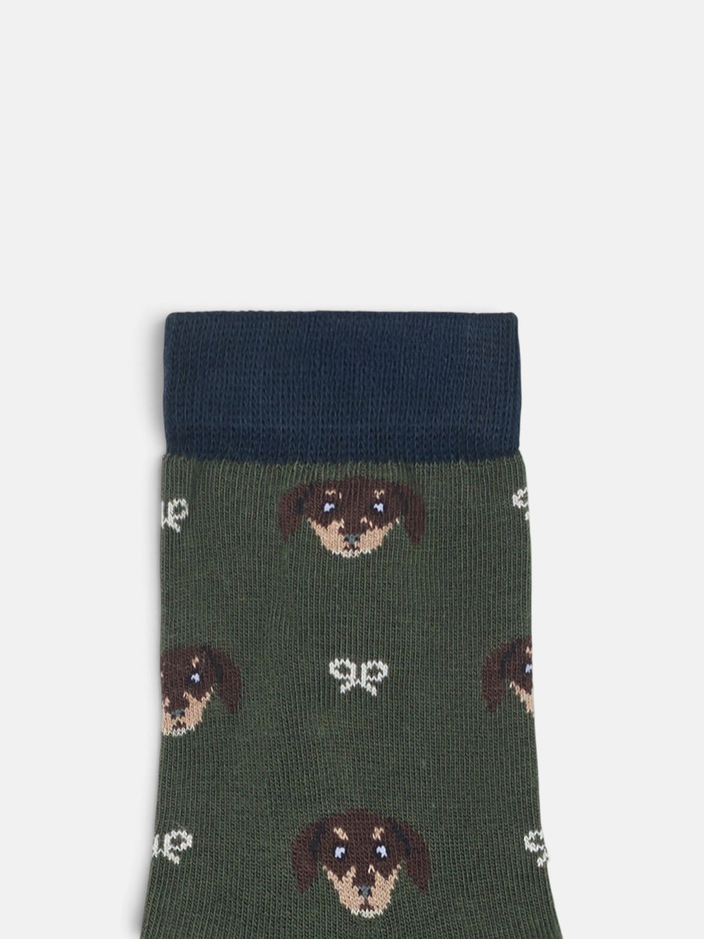Kids green dog socks