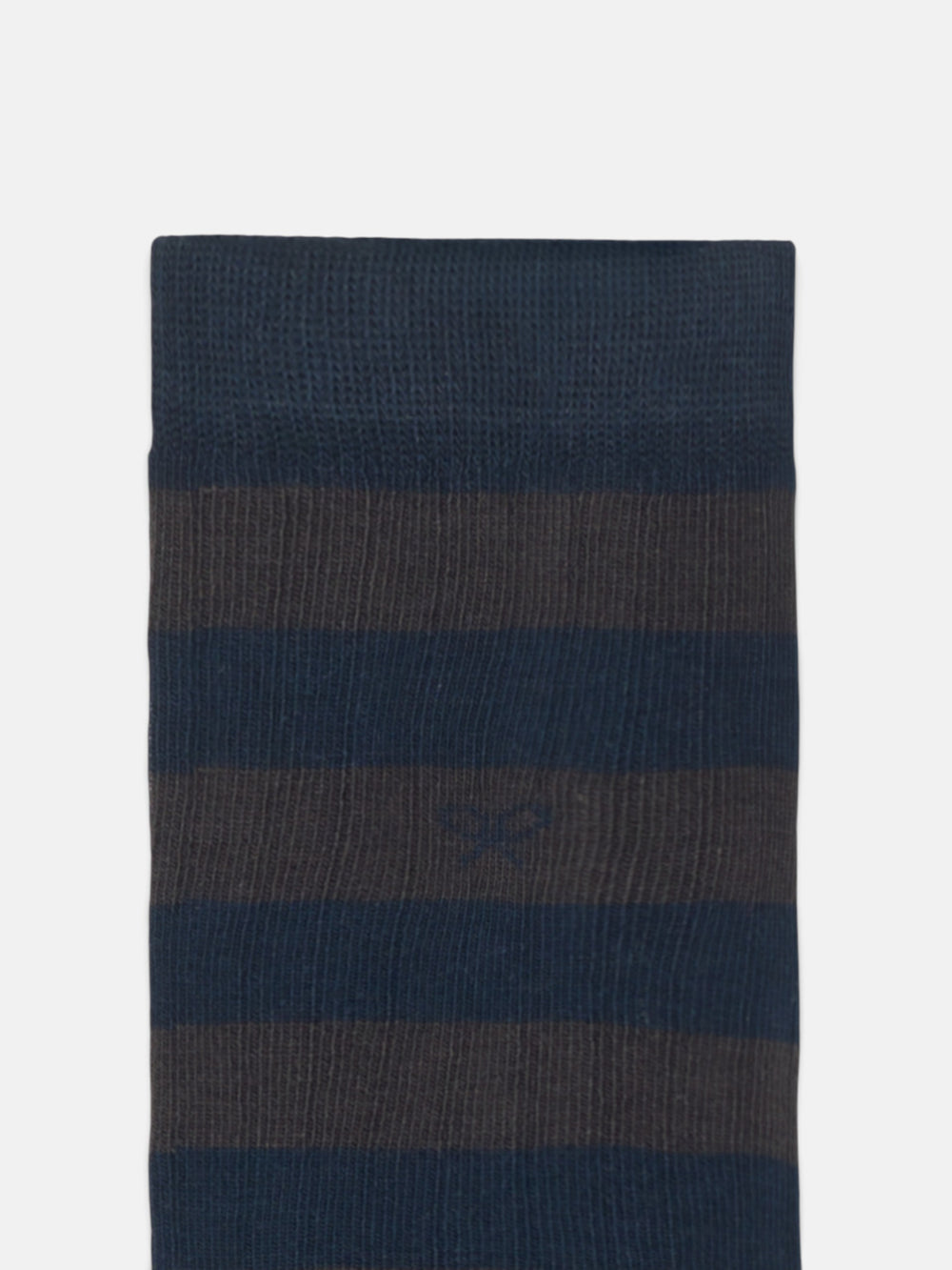 Kids socks navy brown stripes
