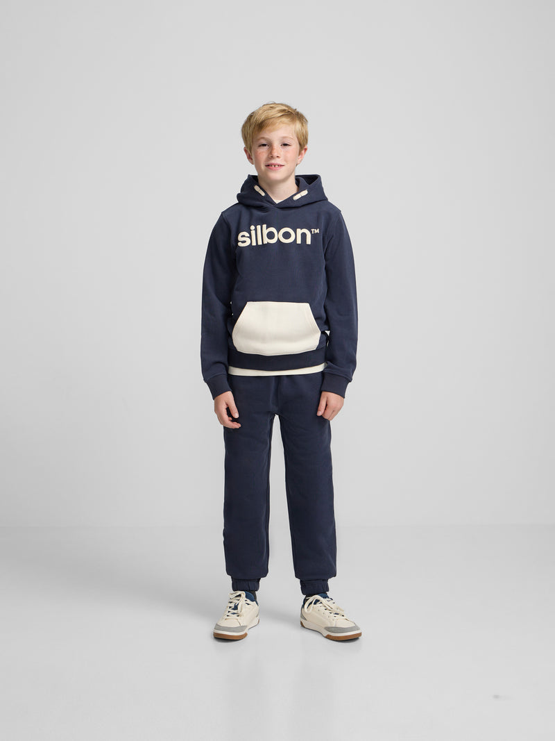 Sudadera kids deportiva canguro marino