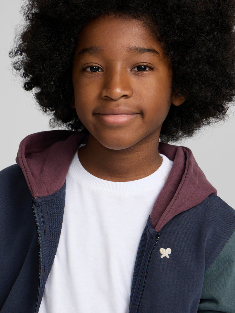Kids' multicolor navy sports sweatshirt