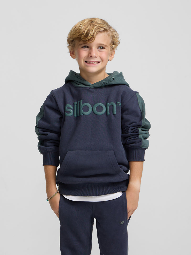 Sudadera kids deportiva capucha verde