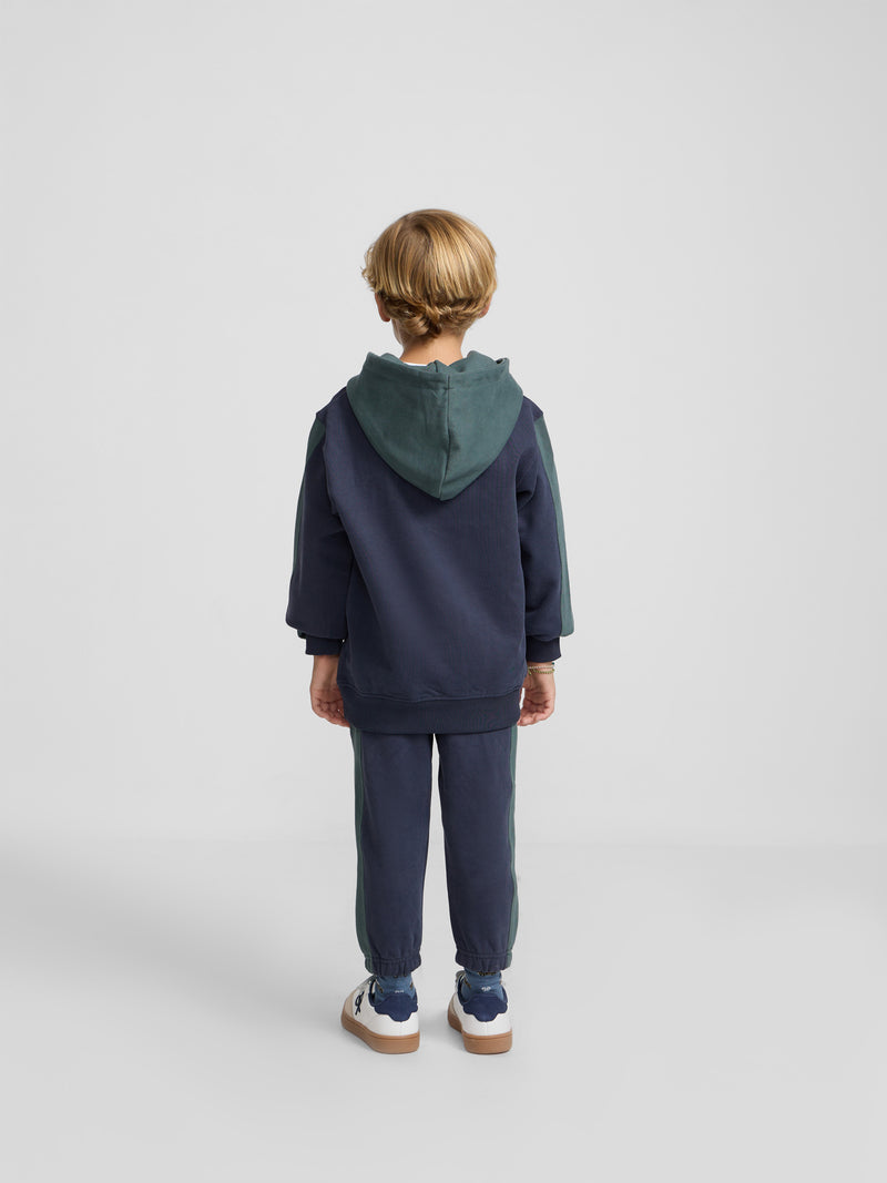 Sudadera kids deportiva capucha verde