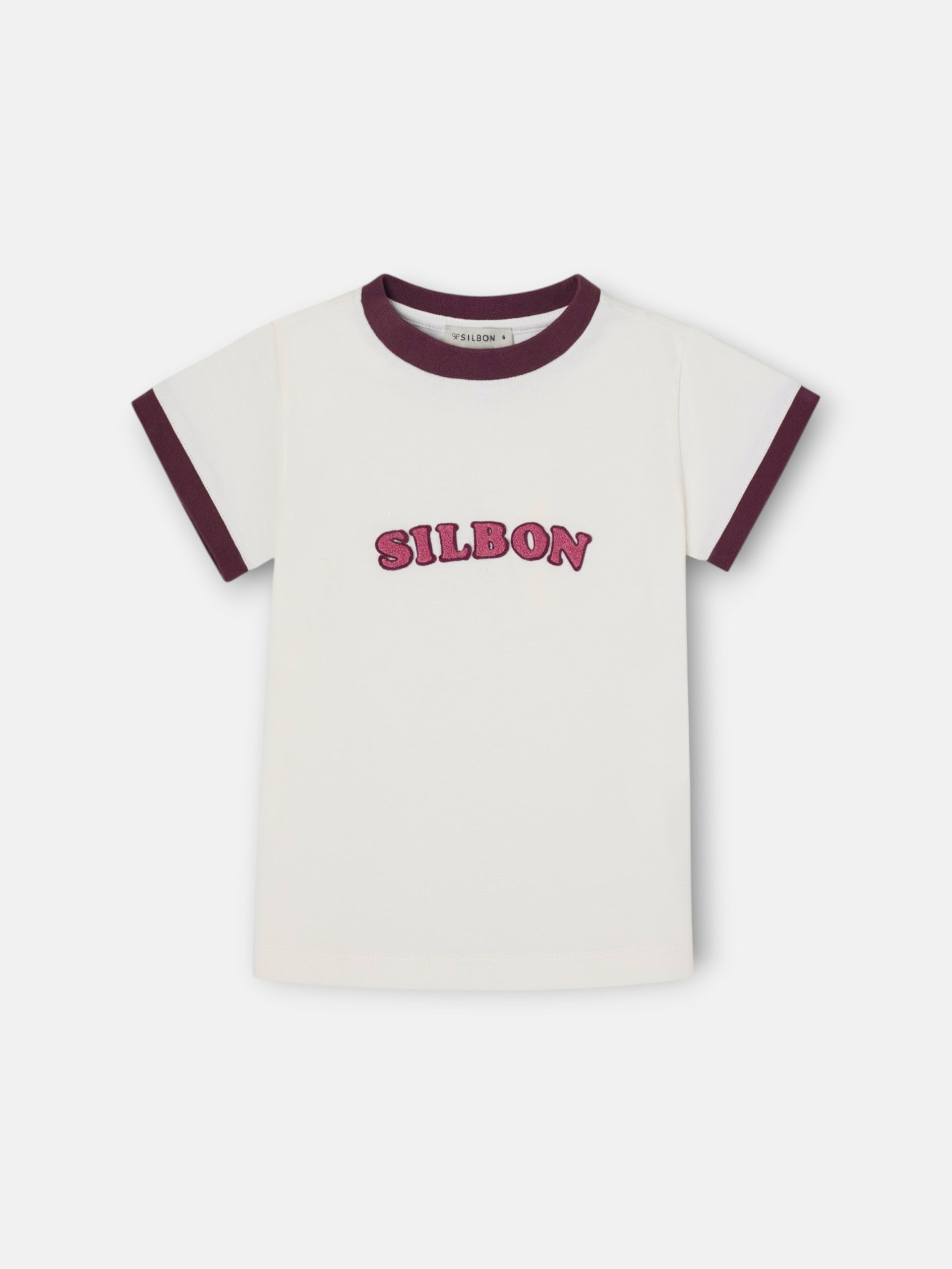 Silbon Varsity Girl T-shirt in Off-White