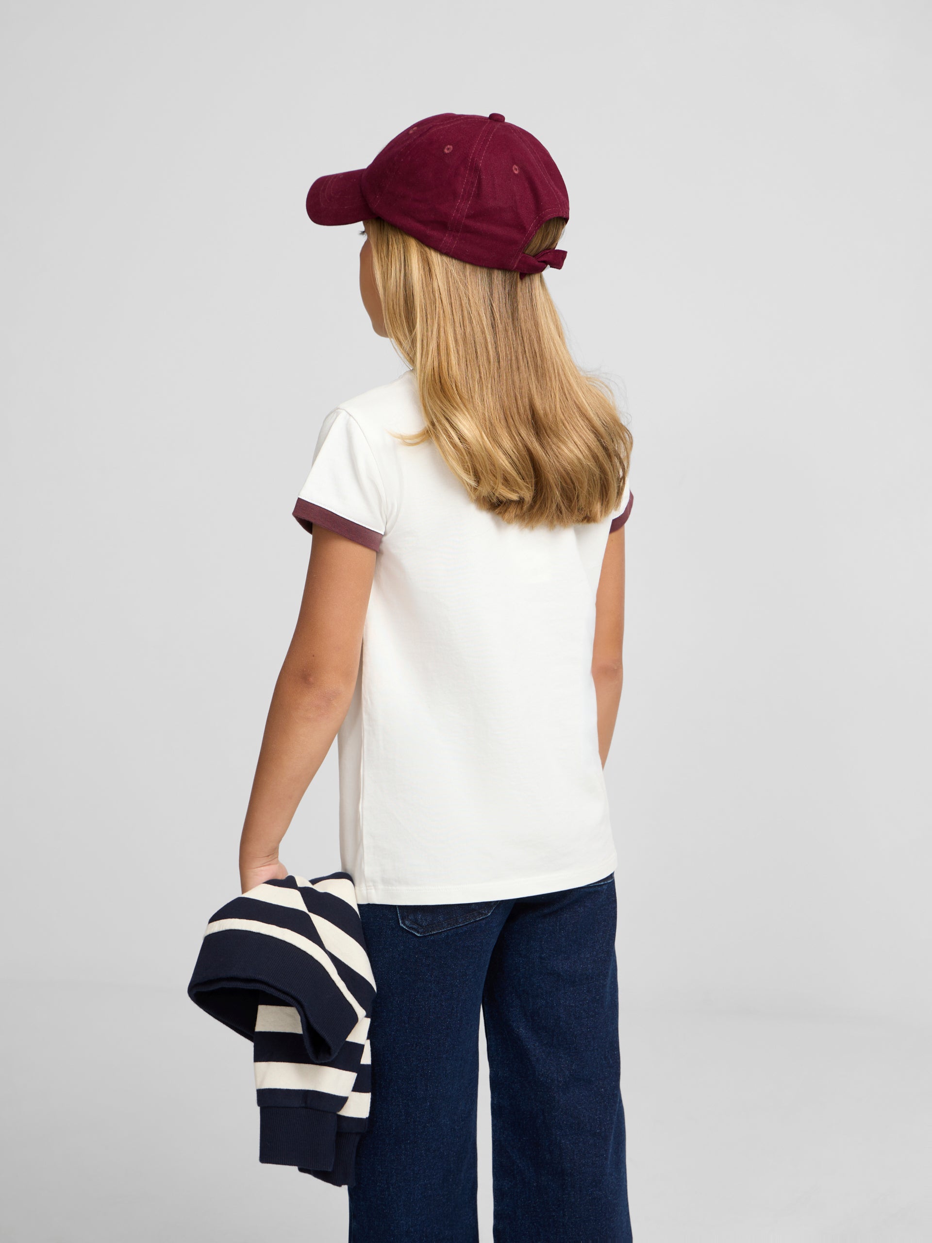 Silbon Varsity Girl T-shirt in Off-White