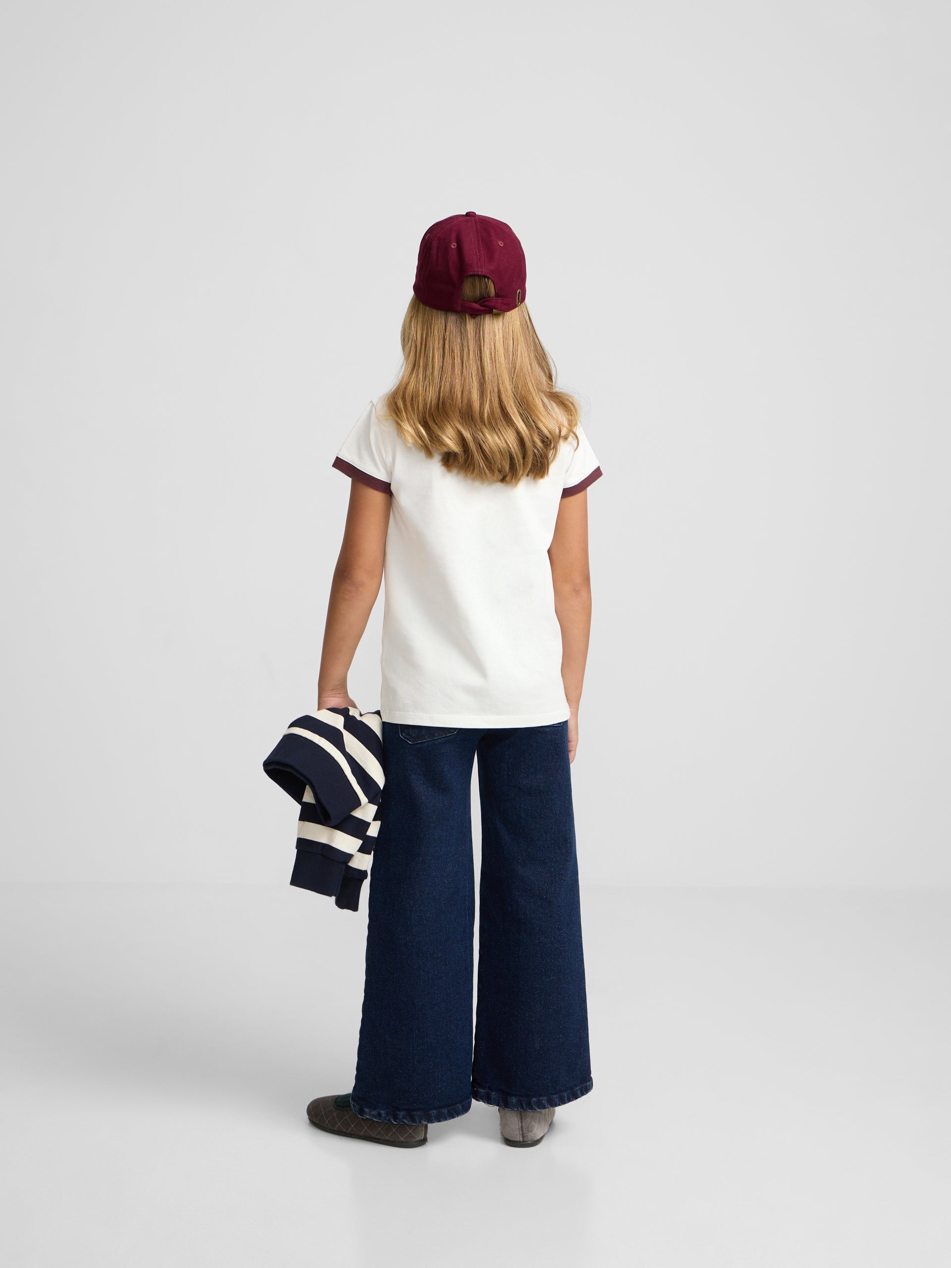 Silbon Varsity Girl T-shirt in Off-White