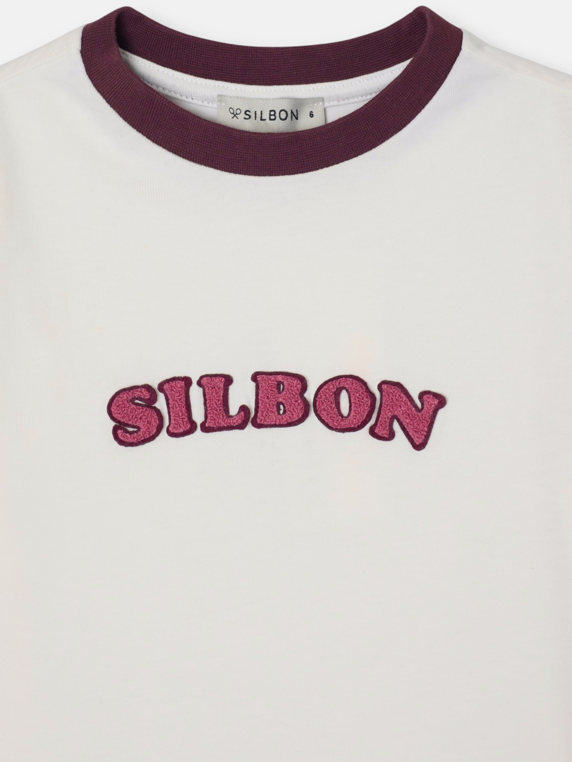 Silbon Varsity Girl T-shirt in Off-White