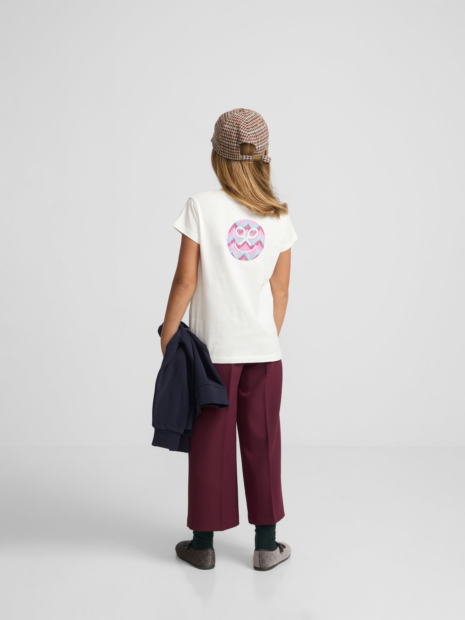 Camiseta girl parche raquetas blanca