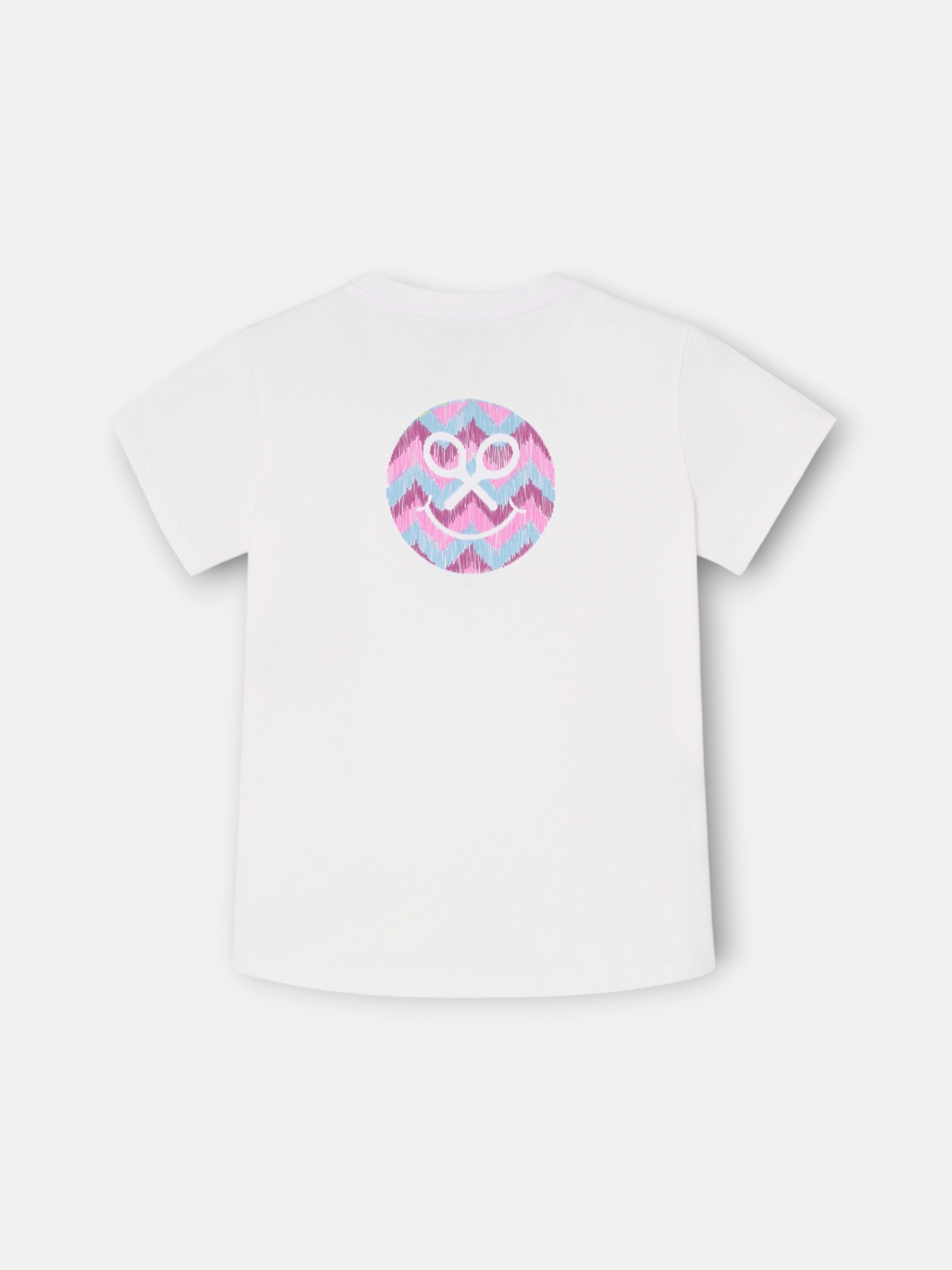 Camiseta girl parche raquetas blanca