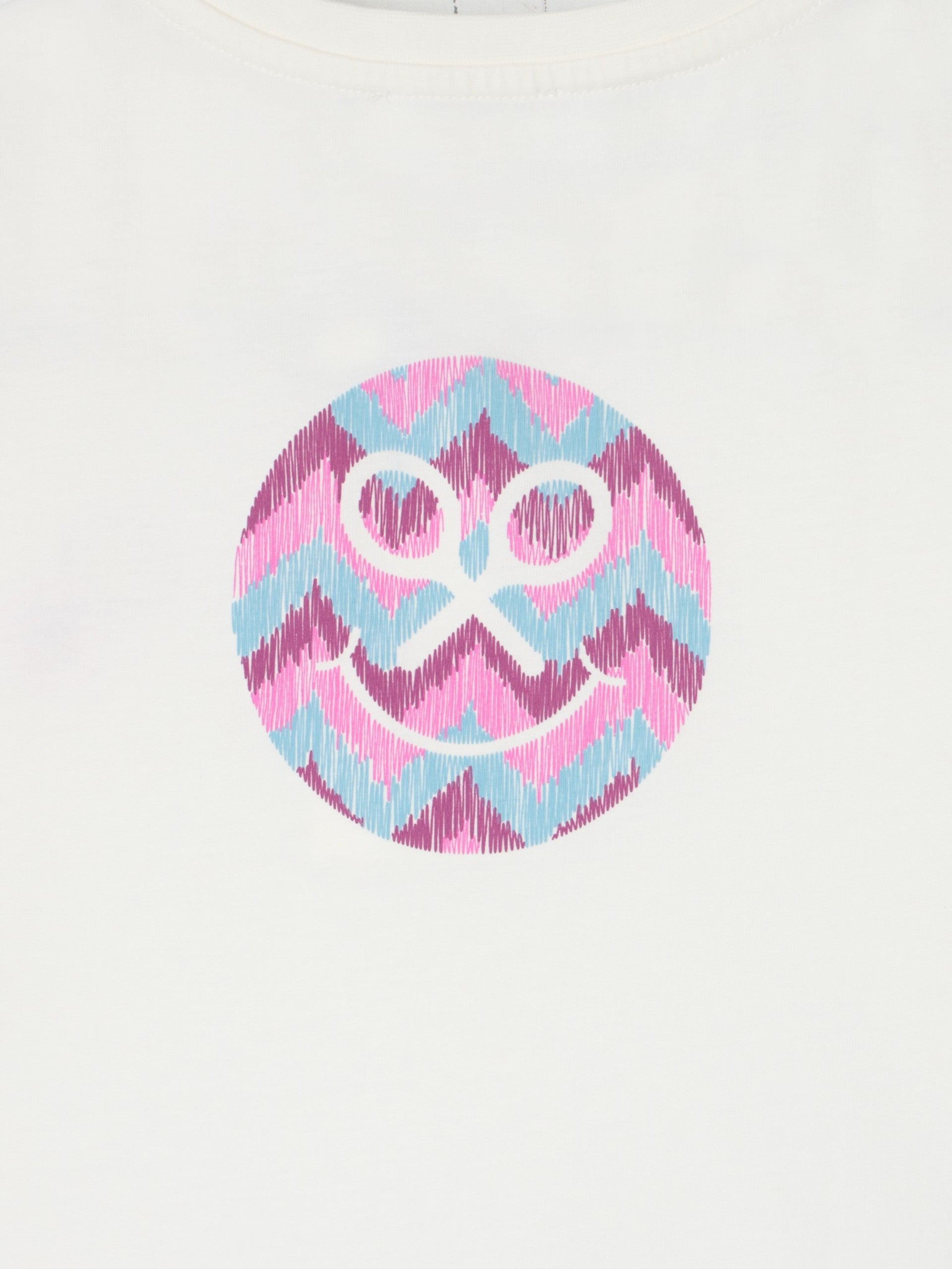 Camiseta girl parche raquetas blanca