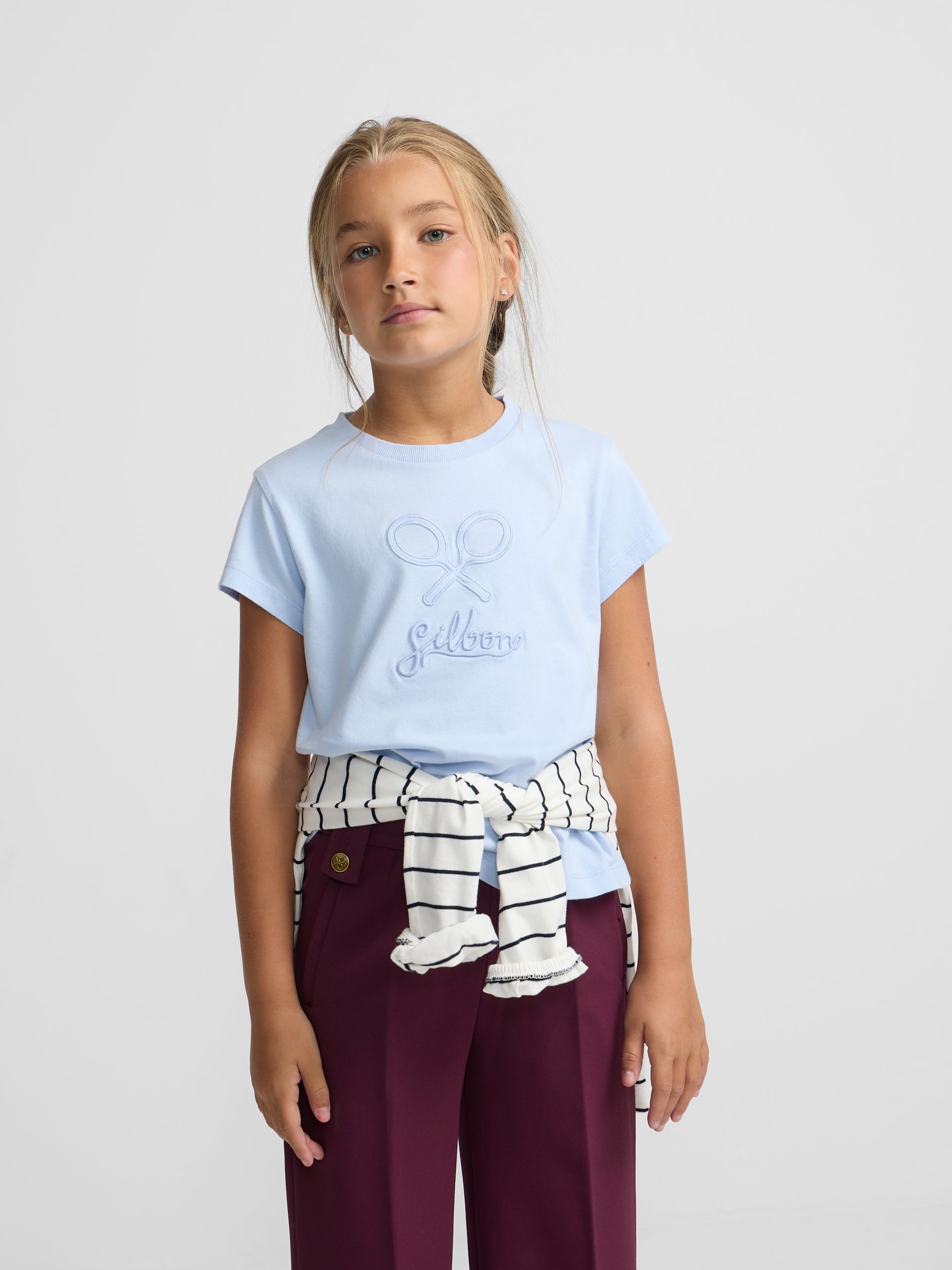 Camiseta girl silbon clasica azul