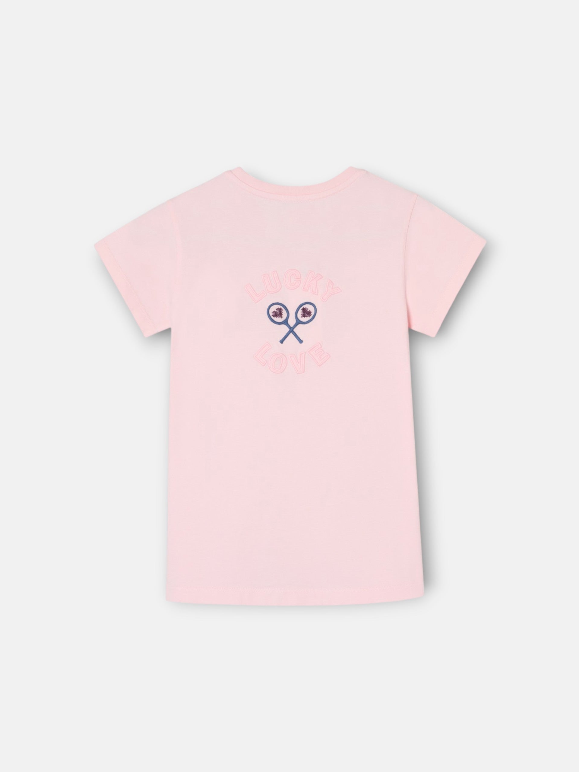T-shirt fille lucky love rose