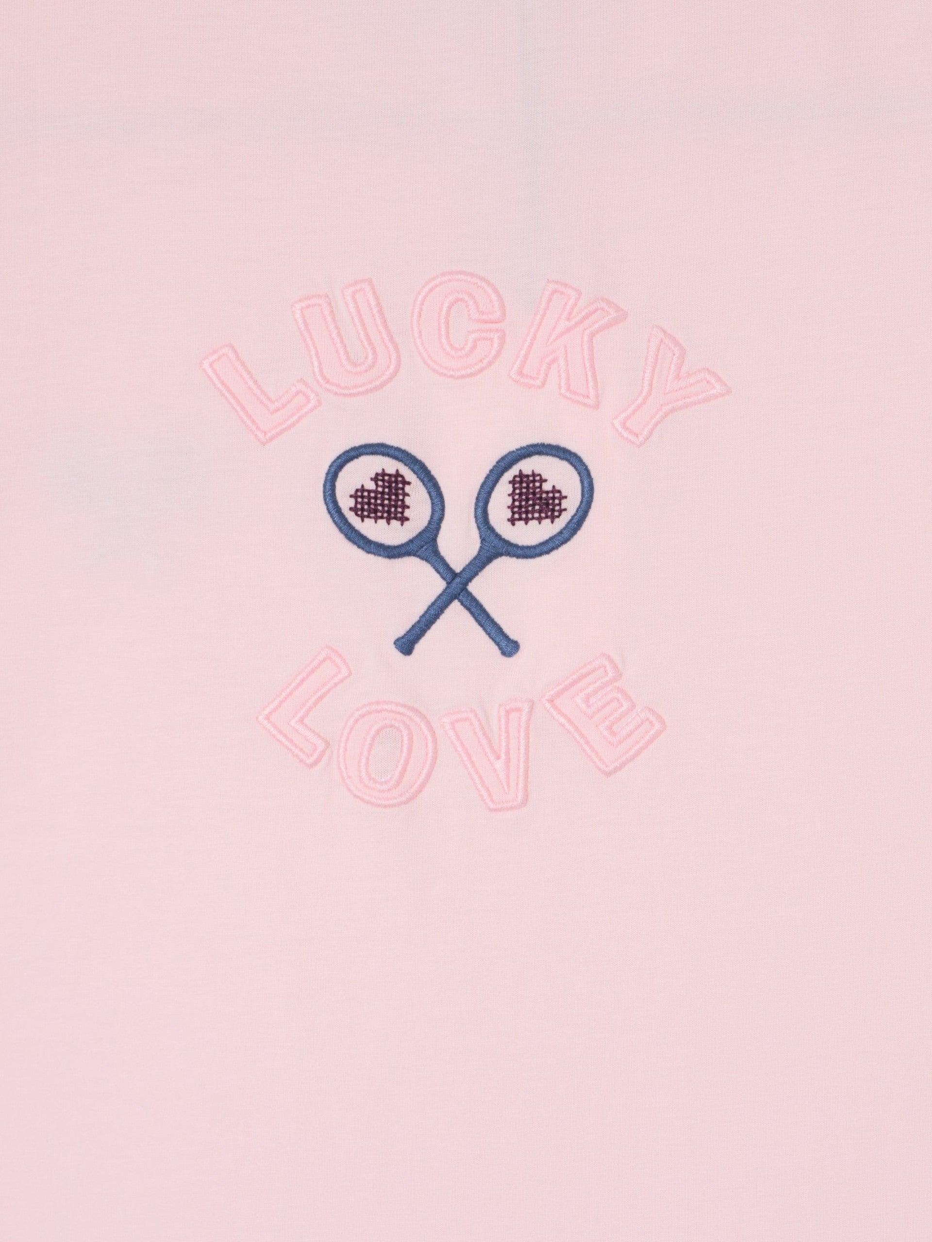 T-shirt fille lucky love rose