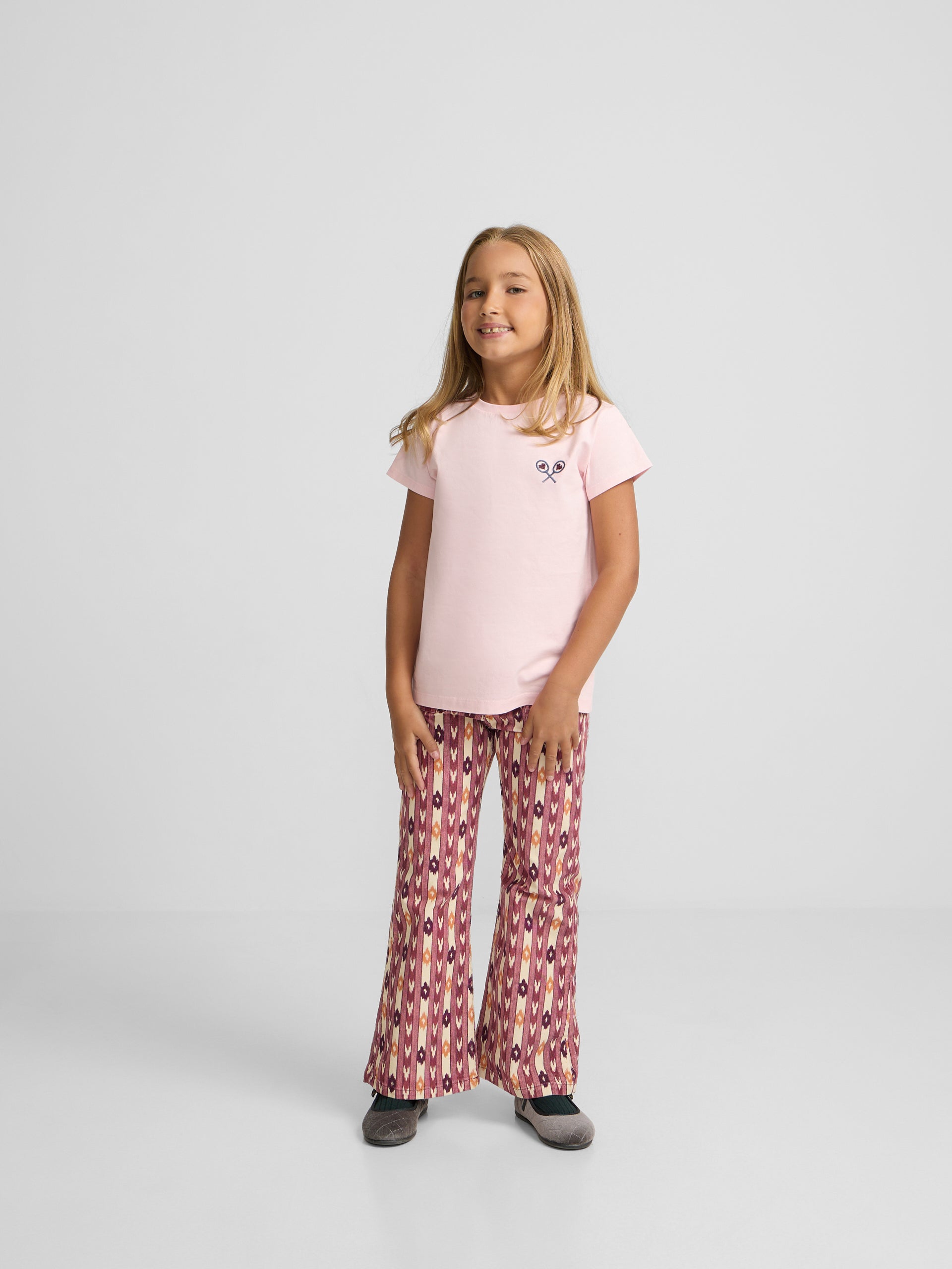 T-shirt fille lucky love rose