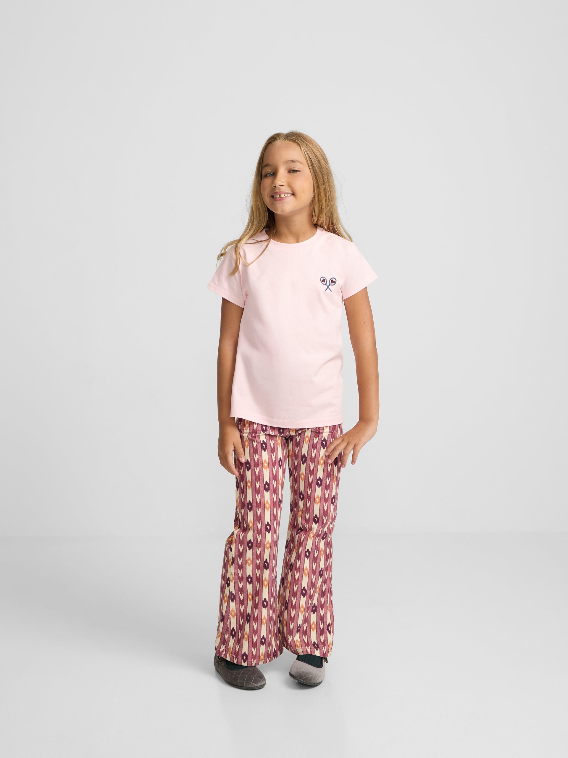 T-shirt fille lucky love rose