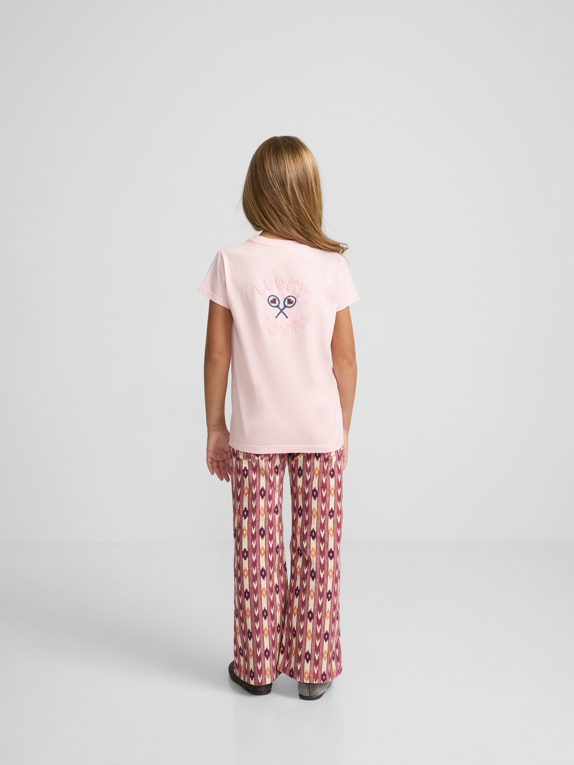 T-shirt fille lucky love rose