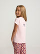 T-shirt fille lucky love rose