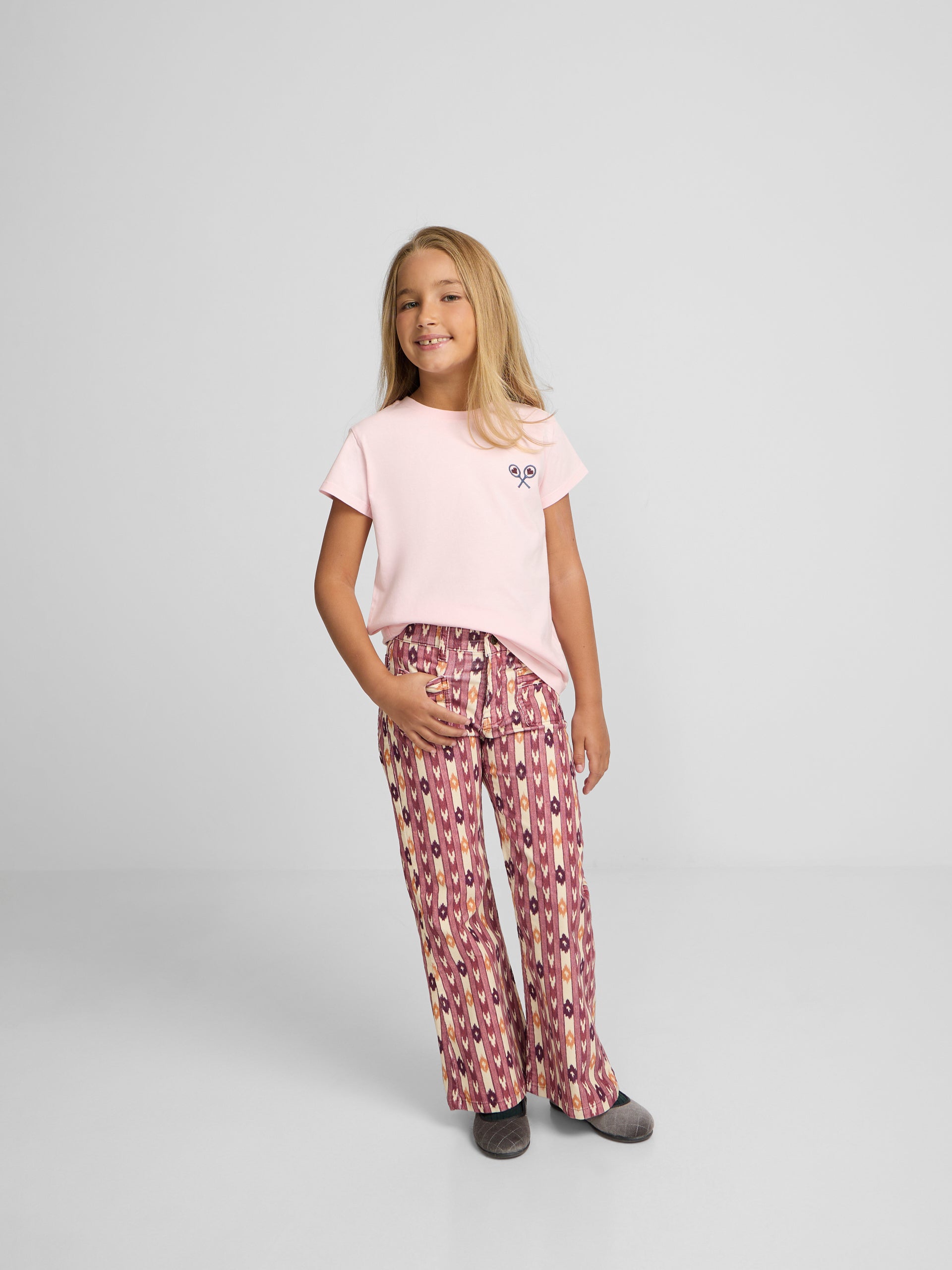 T-shirt fille lucky love rose