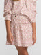 Falda girl estampado flores rosa y blanco