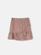 Falda girl estampado flores morado