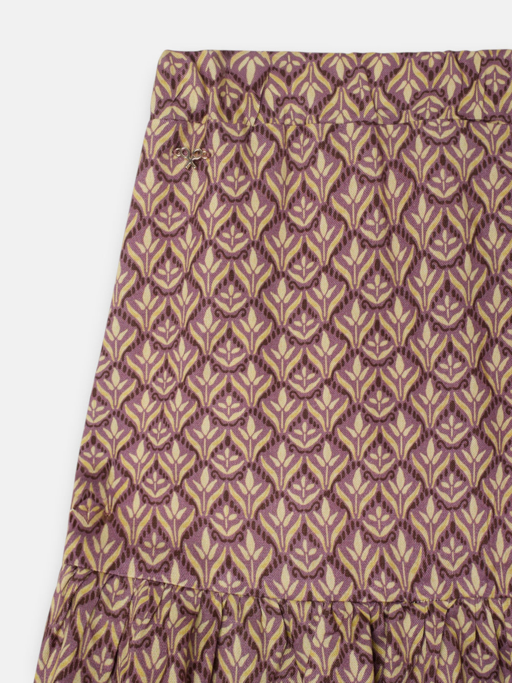 Falda girl estampado flores morado
