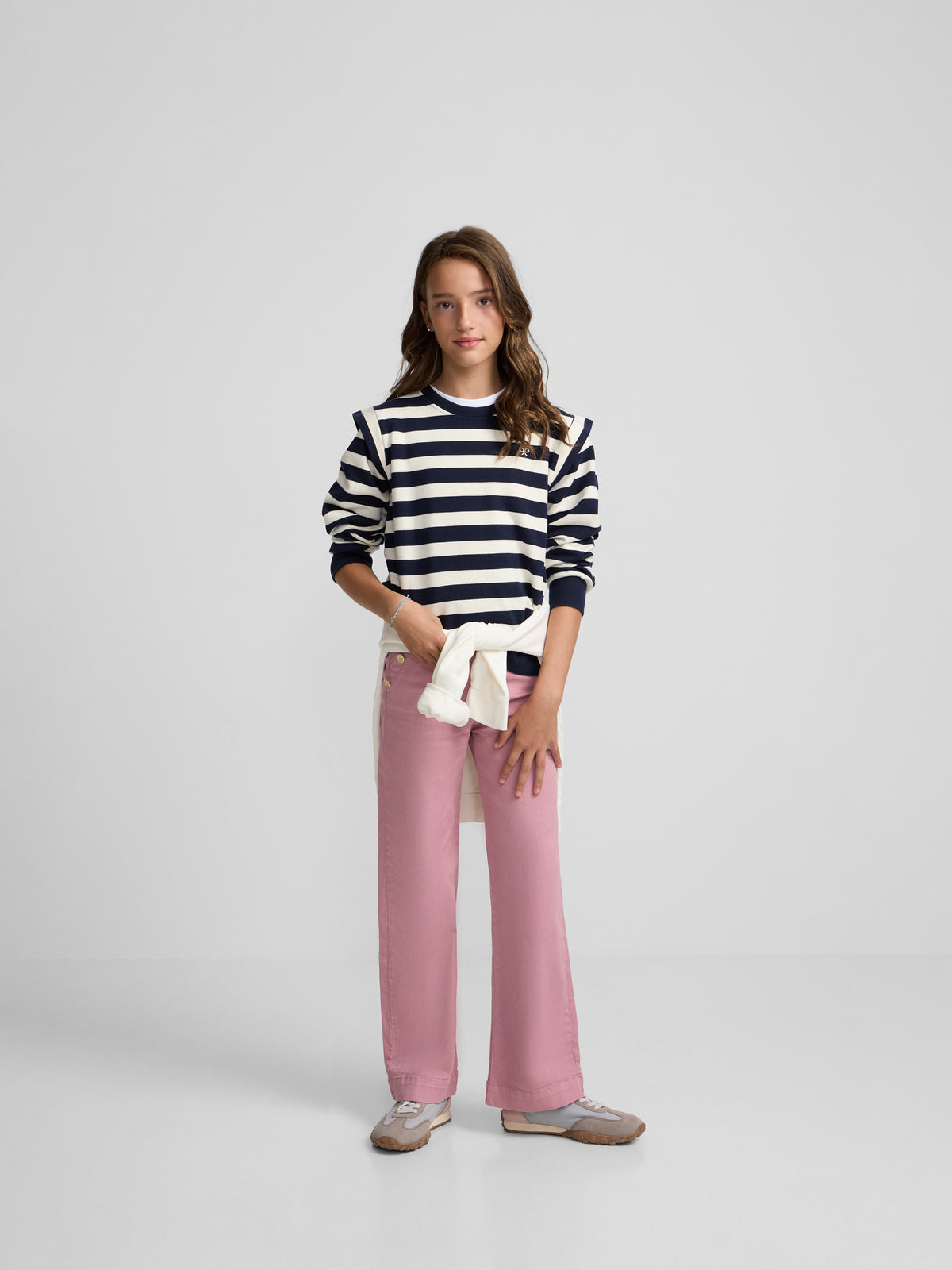 Pantalon girl marinero rosa oscuro