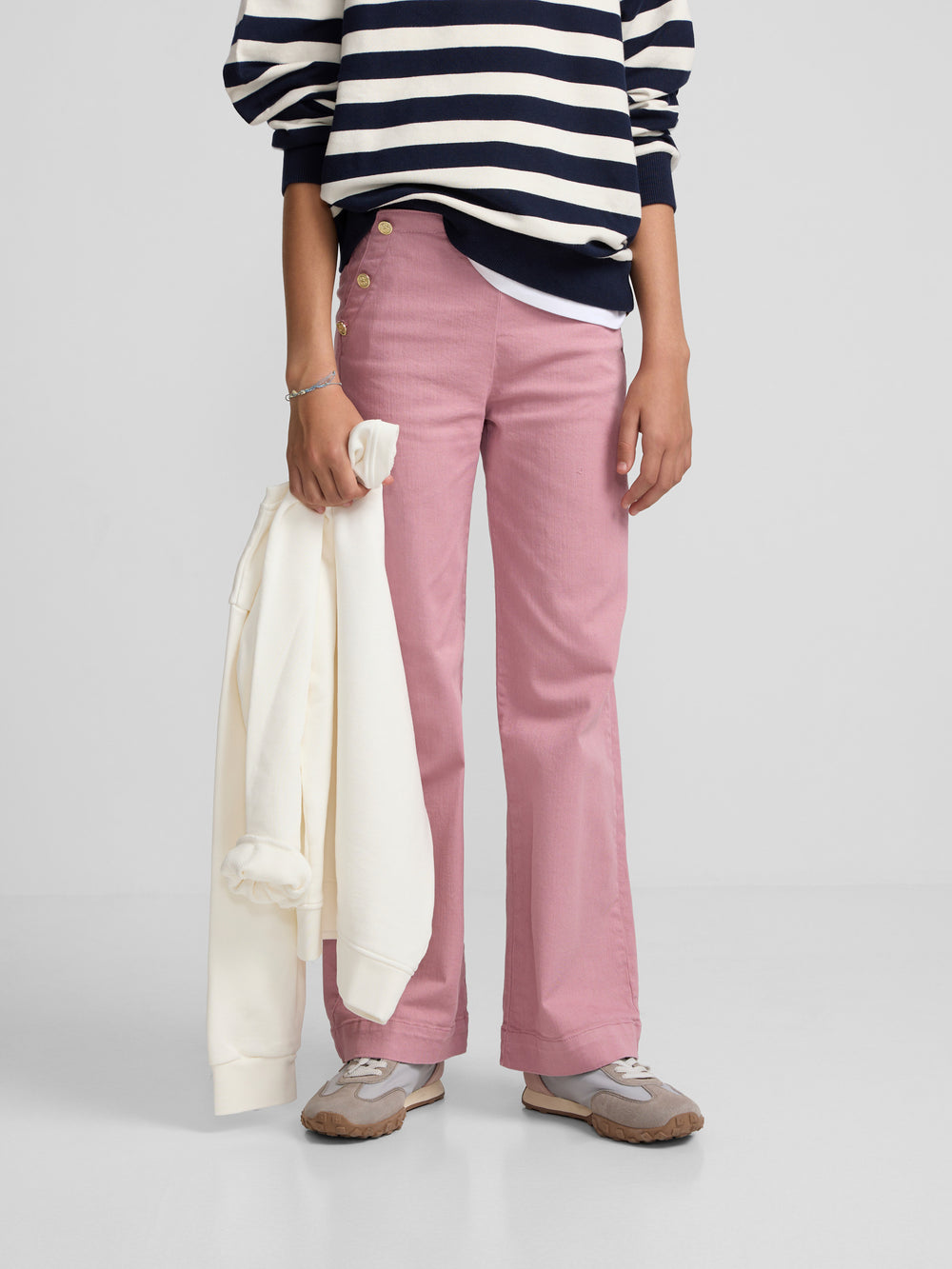 Dark pink sailor girl trousers