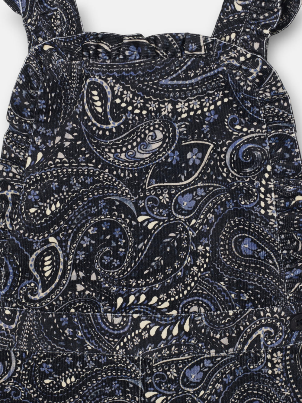 Salopette fille micropana imprimé paisley bleu