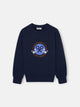 Sweat-shirt fille tennis club bleu marine