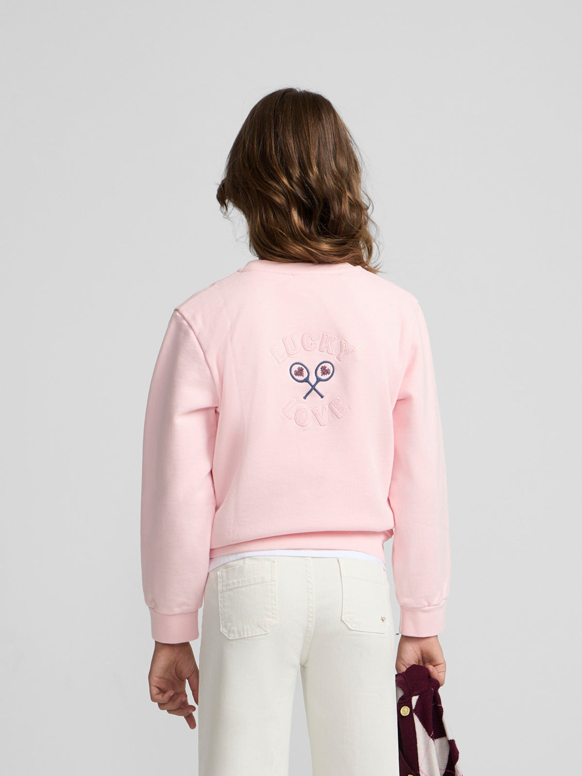 Girl's Lucky Love Pink Sweatshirt