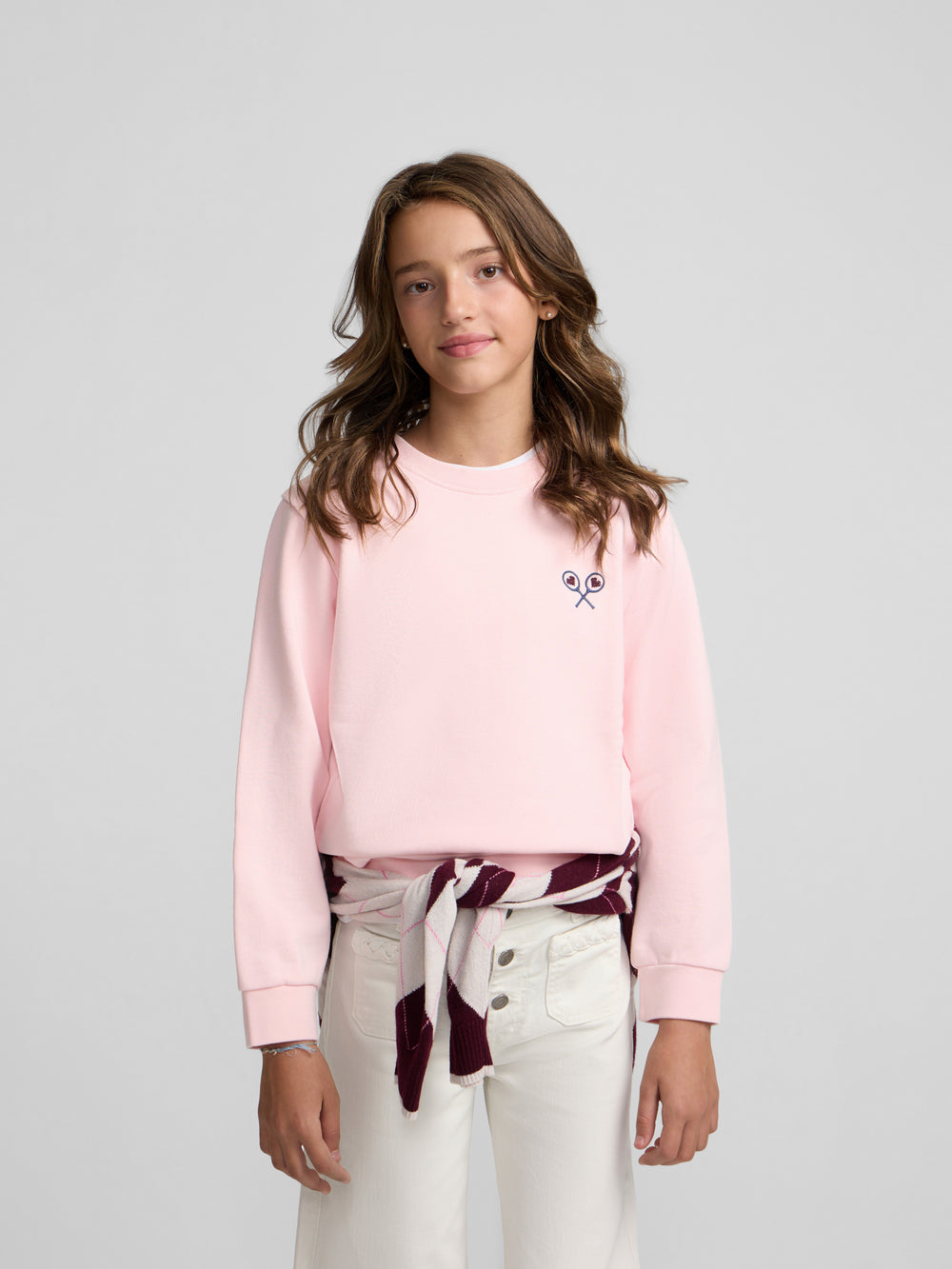 Girl's Lucky Love Pink Sweatshirt