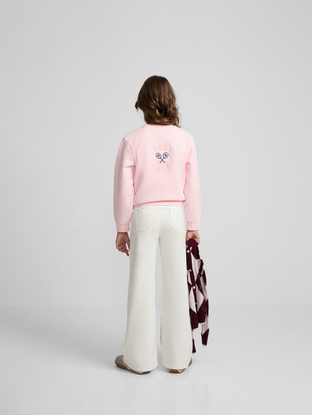Girl's Lucky Love Pink Sweatshirt