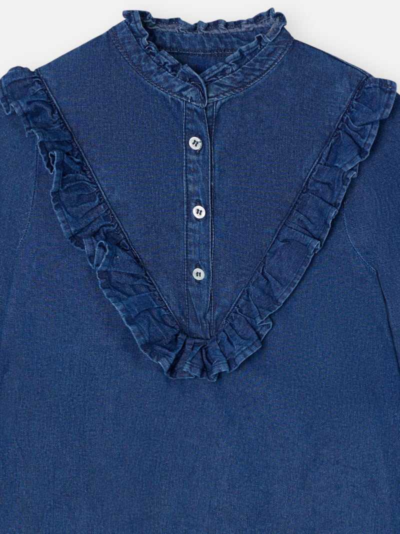 Vestido girl volantes denim