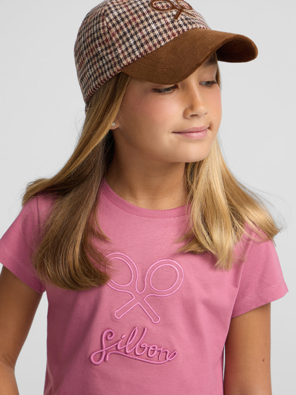 T-shirt fille Silbon classique rose