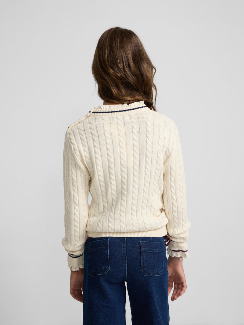 Raw college crest girl sweater