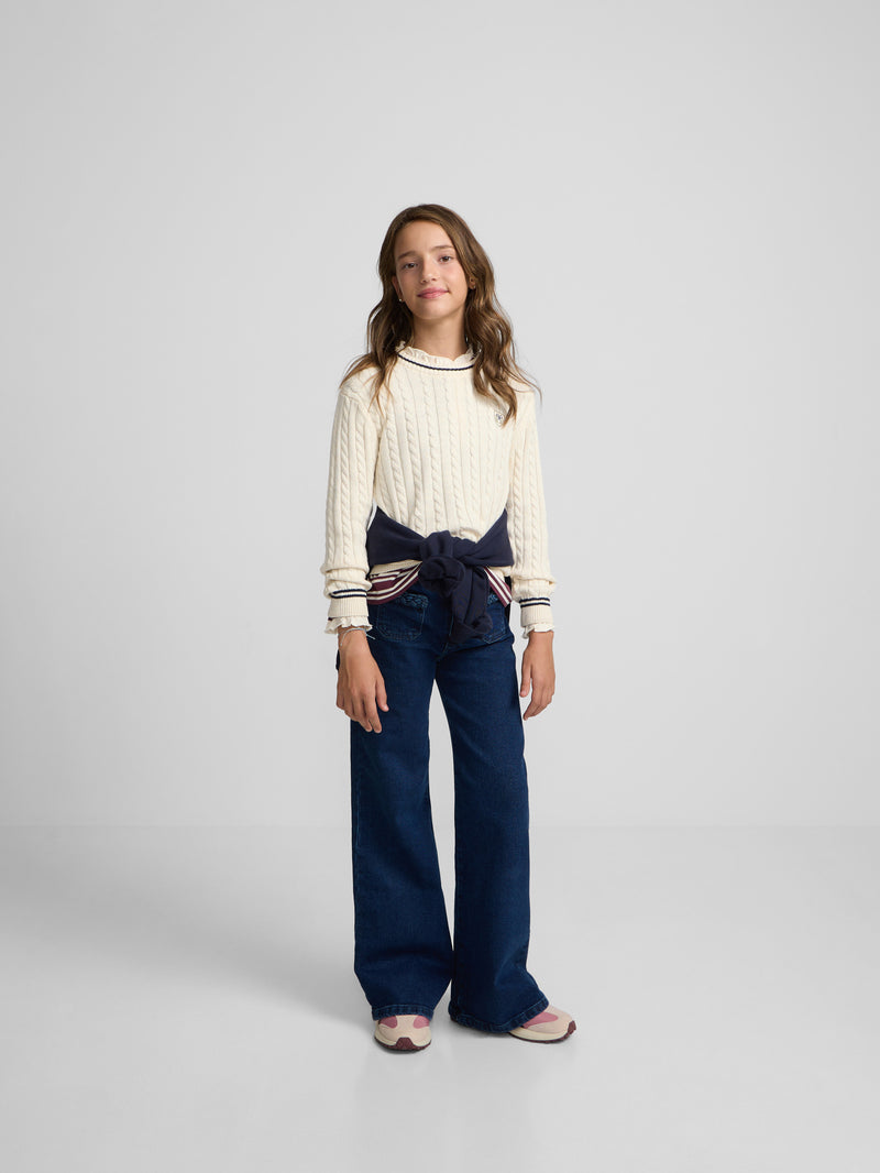 Raw college crest girl sweater