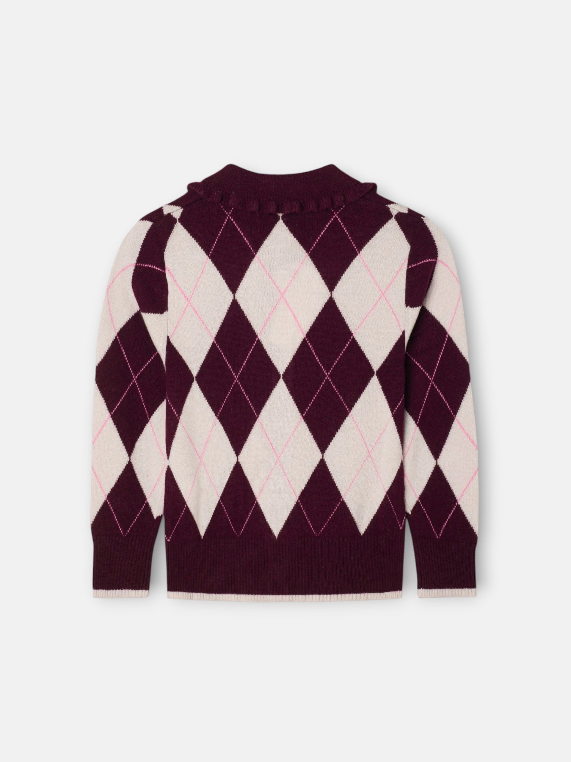 Cardigan girl burgundy diamonds