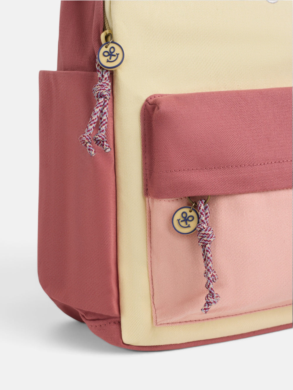 Sac à dos fille tricolore jaune et rose