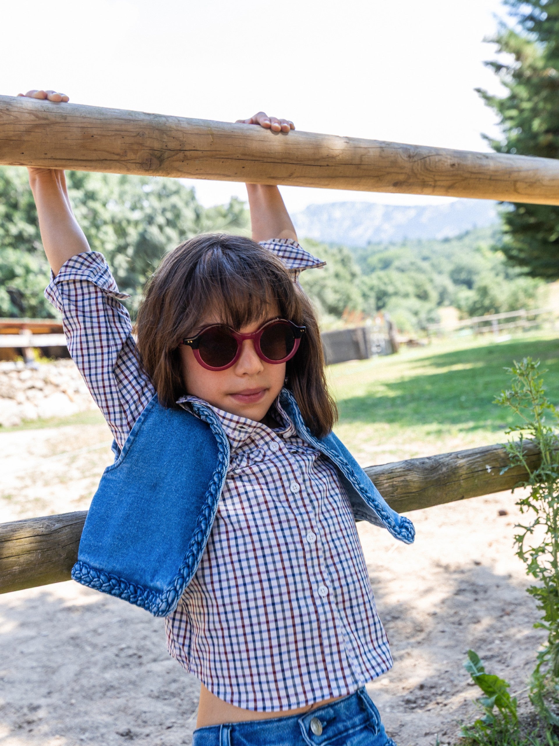 Lunettes de soleil MOXSILBON fille Ace rose et grenat