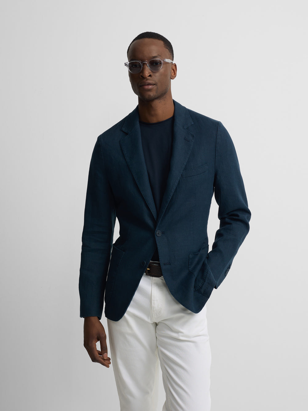 Navy comfort blazer