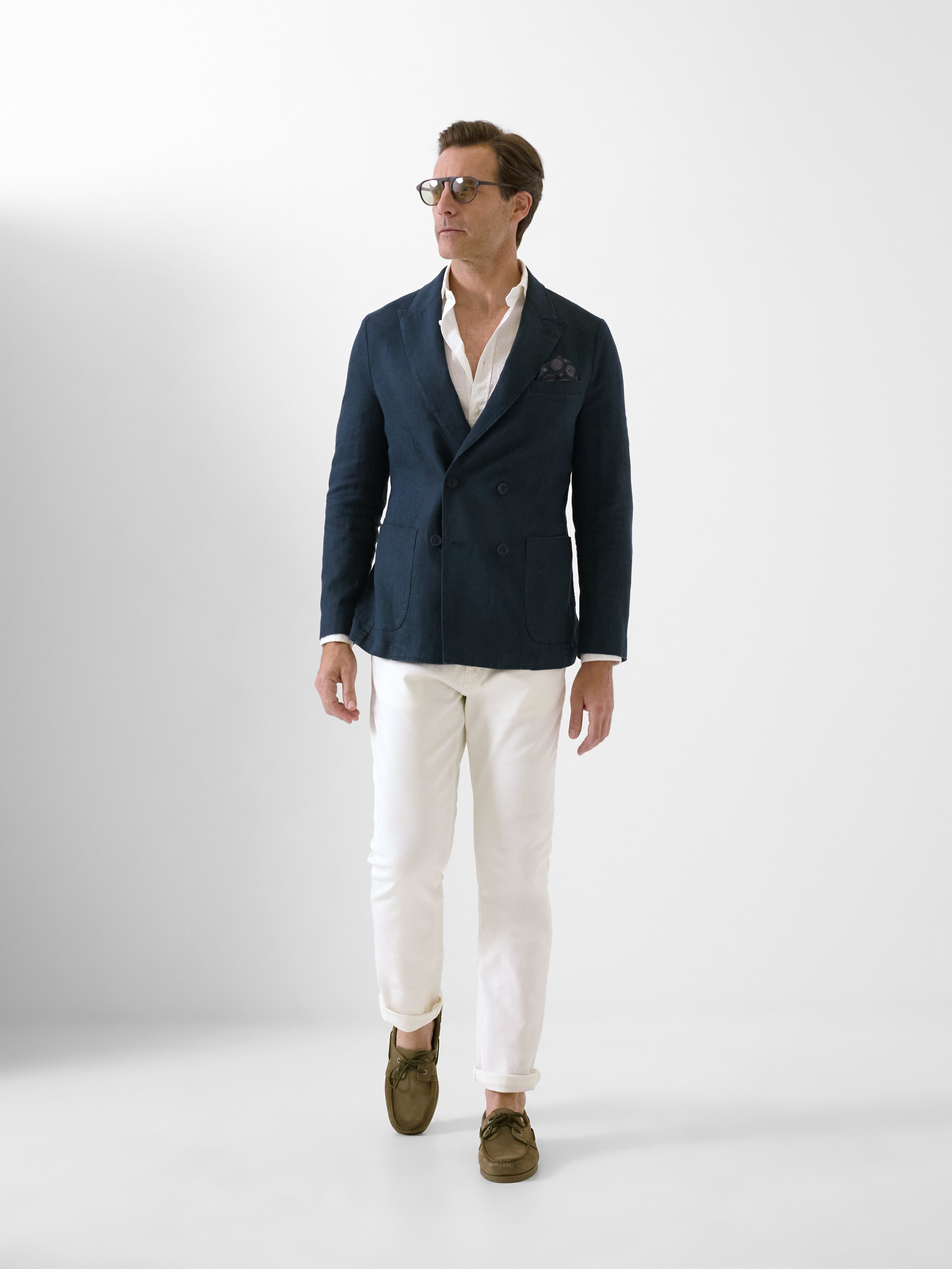 Americana cruzada comfort azul navy