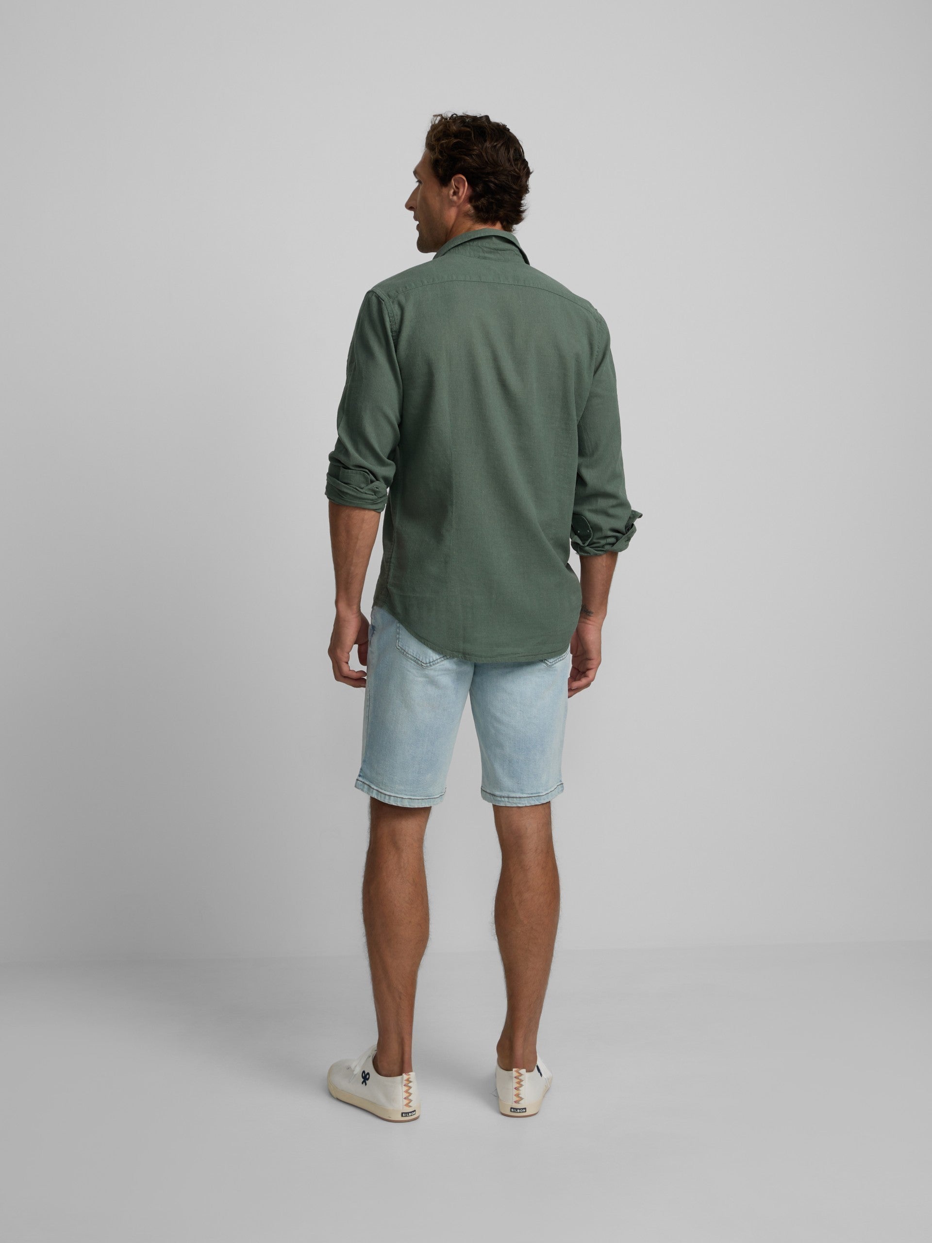 Bermuda cinco bolsillos denim azul claro