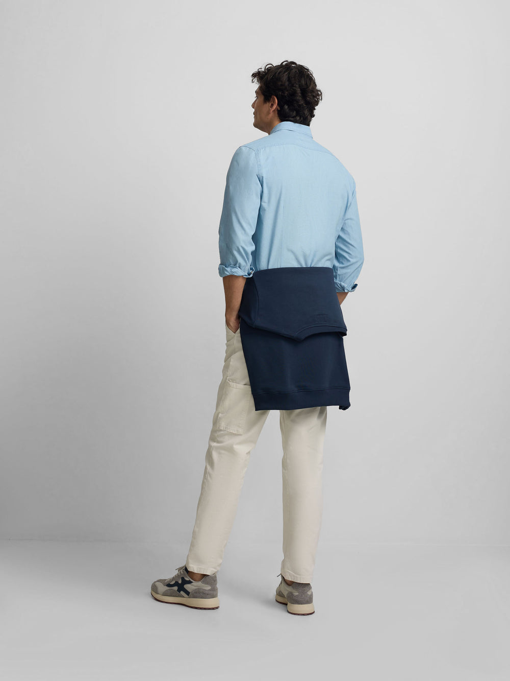 Camisa sport denim azul claro