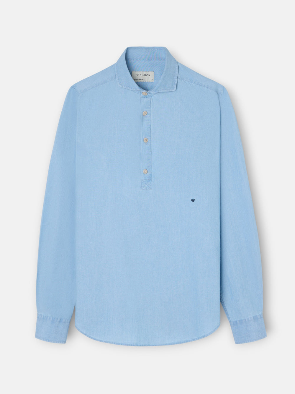 Polera sport denim azul claro